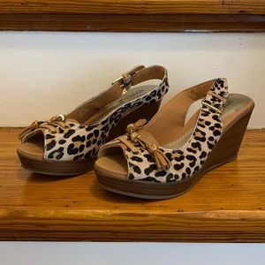 Leopard Print Sperry Wedges